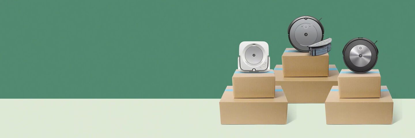 Amazon boxes and robots