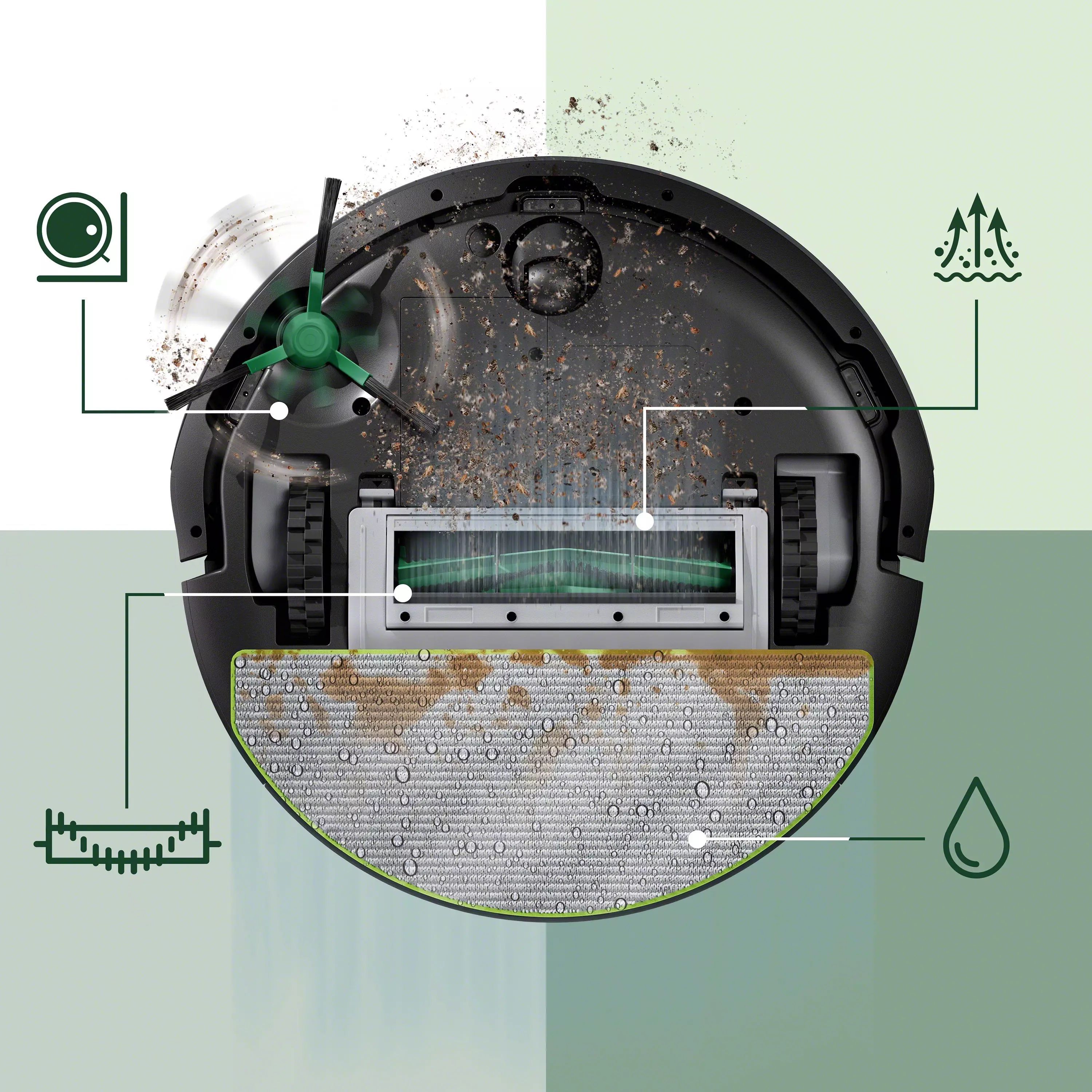 えがおさん　30 +500 Roomba 105 Combo ロボット Roomba® 105 Combo Robot | LiDAR Imaging Vac + Mop