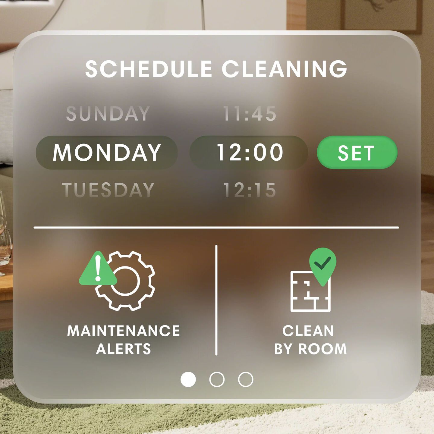 graphic showing new routine screen