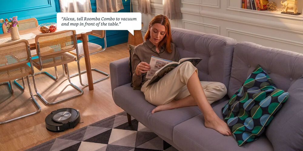 Speech bubble telling the s9 where to vacuum