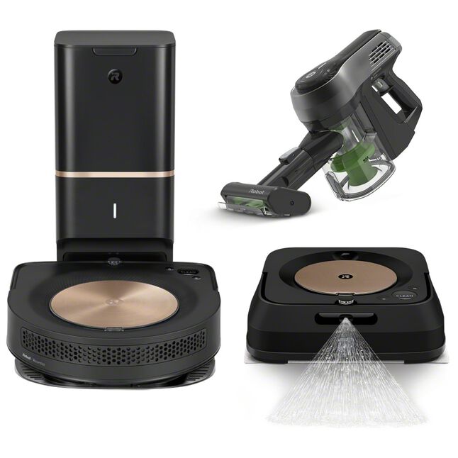 Ensemble Roomba&reg;&nbsp;s9+, Braava&nbsp;jet&trade; m6 et aspirateur portable&nbsp;H1