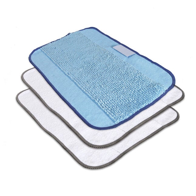 3-pack microfiber mopping cloths, mixed