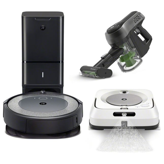 Ensemble Roomba® i3+ EVO, Braava jet™ m6 et aspirateur portable H1